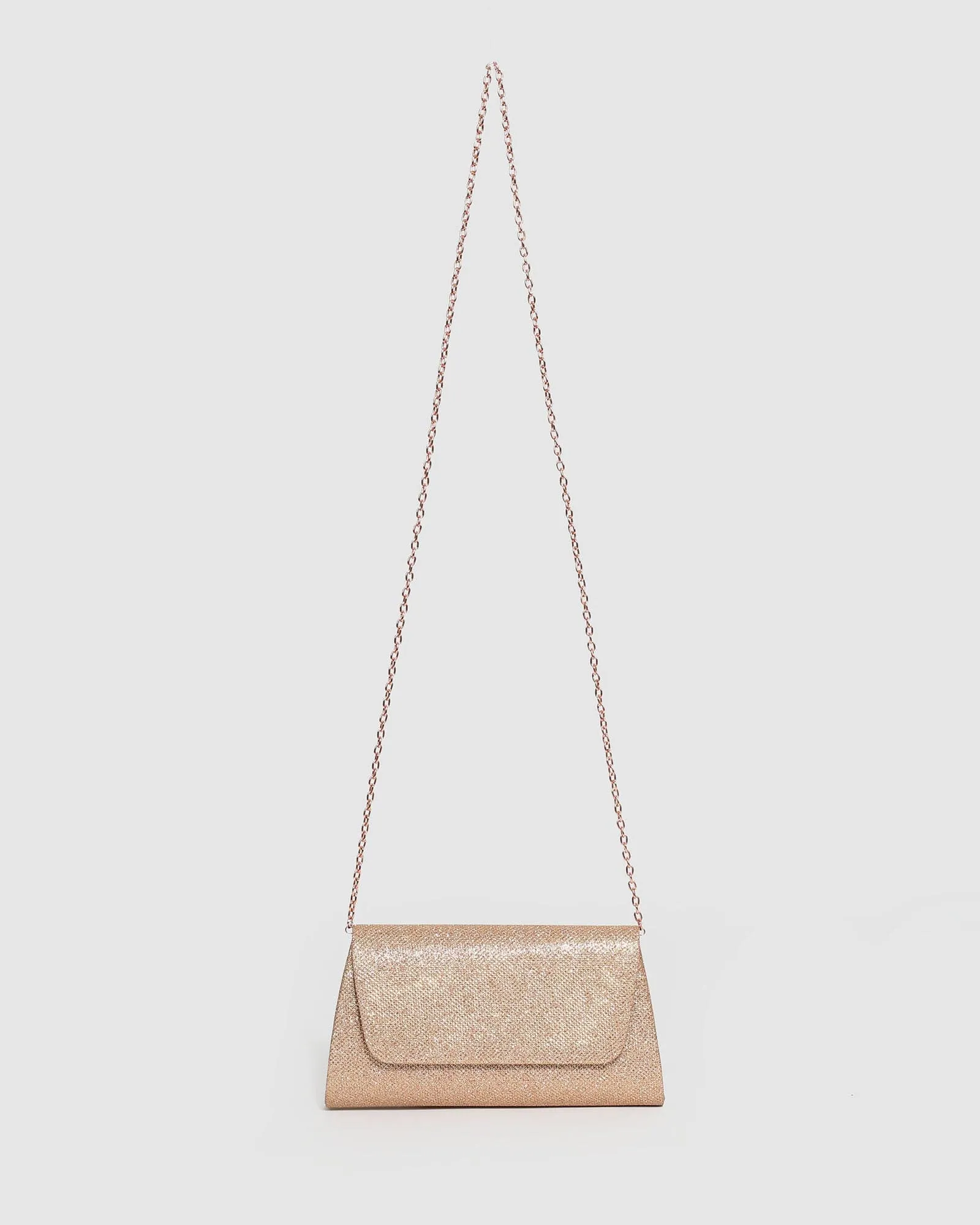 Rose Gold Leaha Evening Clutch Bag