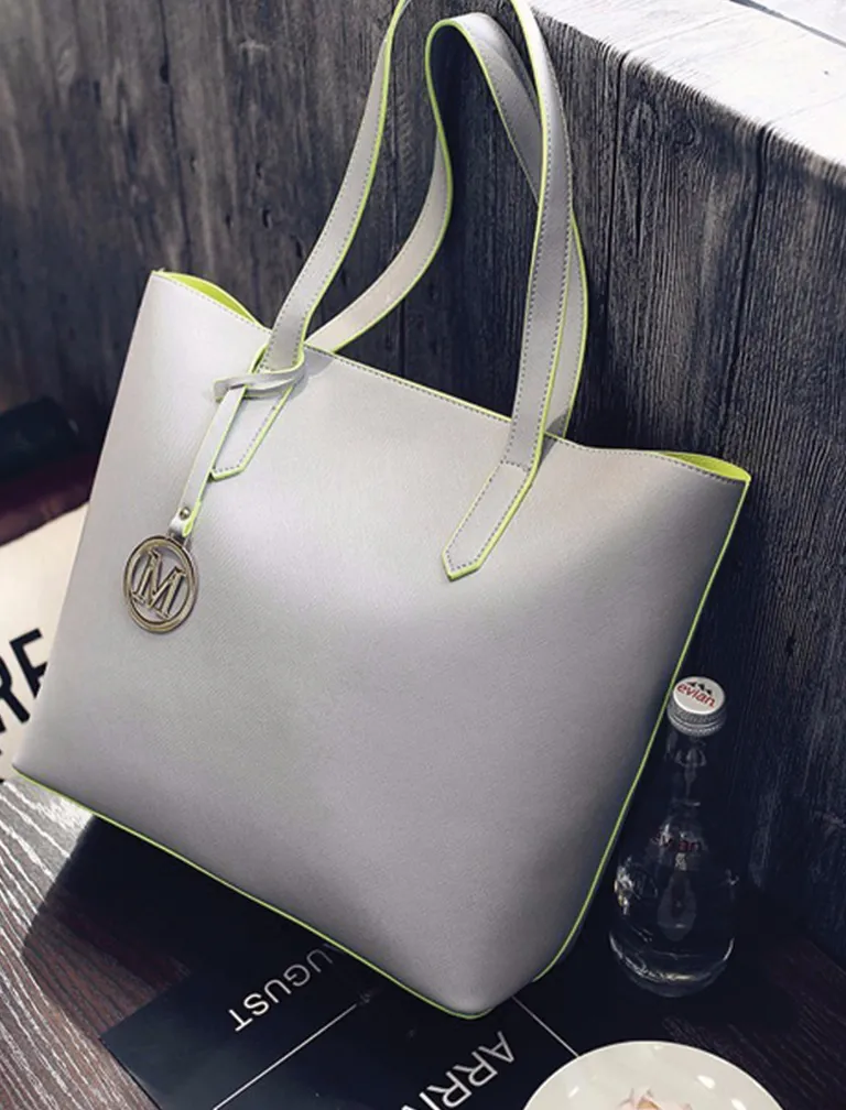 Sequined Letter M Tote Bag