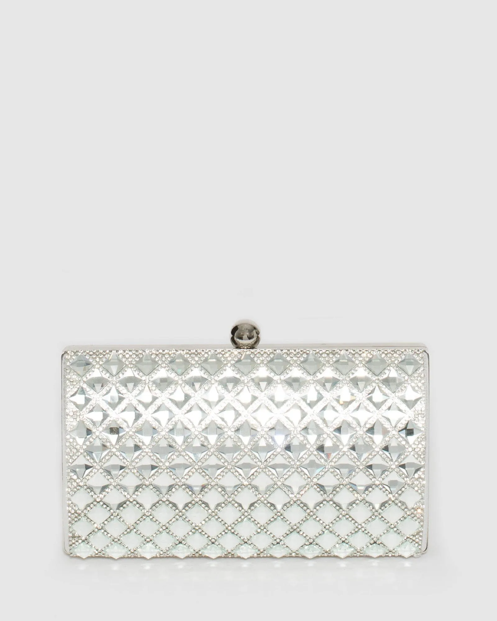 Silver Wedding Crystal Clutch Bag