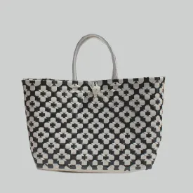 SWAN STRAW TOTE BLACK