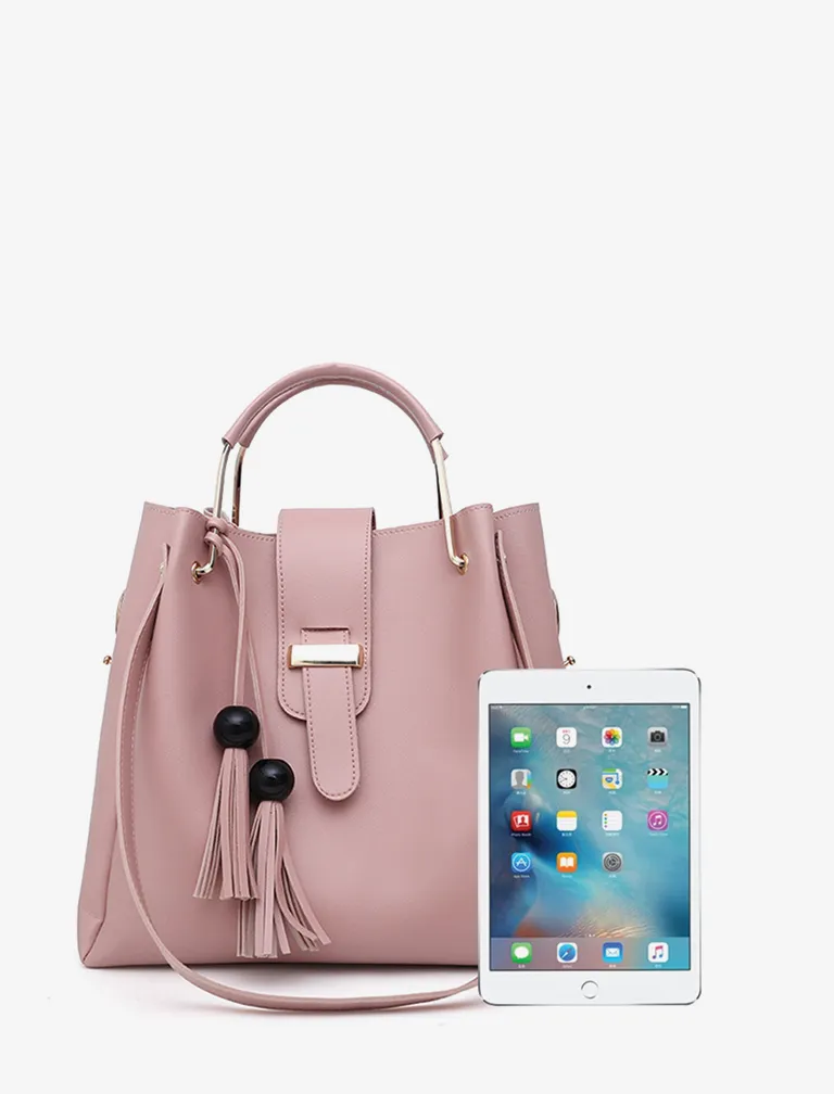 Tassel Metal Handle Bag & Purse